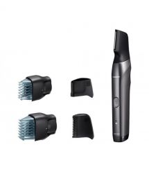 Panasonic Триммер для бороды,усов, тела, сеть+акум., насадок-4, чехол, быстрая зарядка, сталь, серый