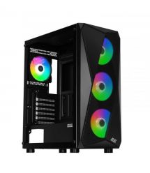 2E Gaming Корпус Aruba G3313W, без БП 1xUSB3.0, 2xUSB2.0, 5x120мм ARGB, VGA 300мм, LCS ready, HUB, TG Side Panel, ATX, чёрный