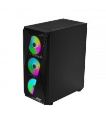2E Gaming Корпус Aruba G3313W, без БП 1xUSB3.0, 2xUSB2.0, 5x120мм ARGB, VGA 300мм, LCS ready, HUB, TG Side Panel, ATX, чёрный