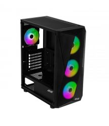 2E Gaming Корпус Aruba G3313W, без БП 1xUSB3.0, 2xUSB2.0, 5x120мм ARGB, VGA 300мм, LCS ready, HUB, TG Side Panel, ATX, чёрный