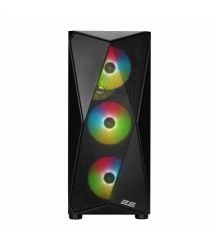 2E Gaming Корпус Aruba G3313W, без БП 1xUSB3.0, 2xUSB2.0, 5x120мм ARGB, VGA 300мм, LCS ready, HUB, TG Side Panel, ATX, чёрный