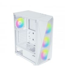 2E Gaming Корпус Aruba G3313W, без БП 1xUSB3.0, 2xUSB2.0, 5x120мм ARGB, VGA 300мм, LCS ready, HUB, TG Side Panel, ATX, белый