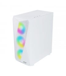 2E Gaming Корпус Aruba G3313W, без БП 1xUSB3.0, 2xUSB2.0, 5x120мм ARGB, VGA 300мм, LCS ready, HUB, TG Side Panel, ATX, белый