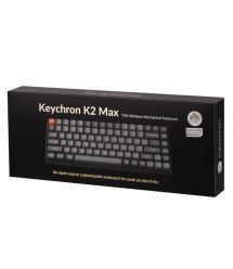 Keychron Клавиатура механическая K2 Max 84Key, K Super Banana, WL/BT/USB-A, QMK, EN/UKR, White Led, черный