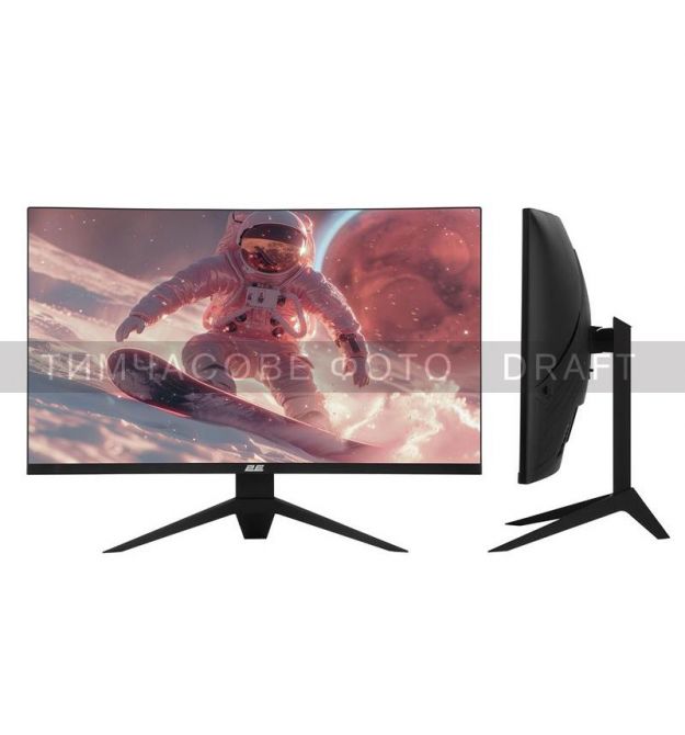 2E Gaming Монитор 27" G2725BV HDMI, DP, VA, 2560x1440, 180Hz, 1ms, CURVED, FreeSync