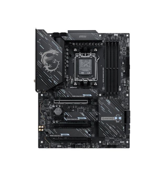 MSI Материнcкая плата X870E GAMING PLUS WIFI sAM5 X870E 4xDDR5 M.2 HDMI WiFi BT ATX