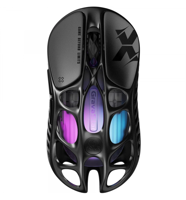 GravaStar Мышь Mercury X, BT/WL/USB-A, RGB, чорний