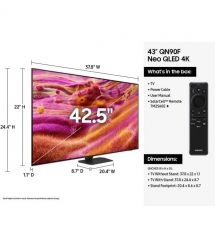 Samsung Телевизор 43" NeoQLED 4K 120Hz (Up to 165Hz) Smart Tizen Black