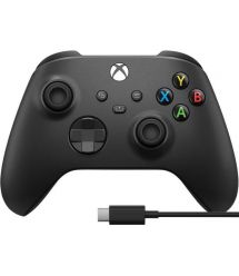 Microsoft Геймпад Xbox BT, Carbon Black (USB cable)