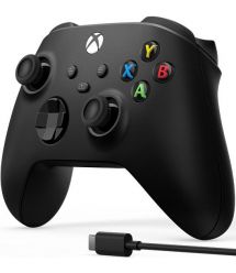 Microsoft Геймпад Xbox BT, Carbon Black (USB cable)