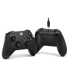 Microsoft Геймпад Xbox BT, Carbon Black (USB cable)