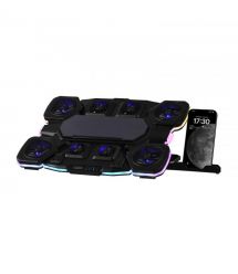 2E Gaming Подставка для ноутбука CPG-012, до 17.3", 1xUSB-C, LCD/semiconductor cooling pad, RGB, чёрный