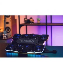2E Gaming Подставка для ноутбука CPG-012, до 17.3", 1xUSB-C, LCD/semiconductor cooling pad, RGB, чёрный