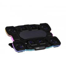 2E Gaming Подставка для ноутбука CPG-012, до 17.3", 1xUSB-C, LCD/semiconductor cooling pad, RGB, чёрный