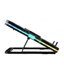 2E Gaming Подставка для ноутбука CPG-012, до 17.3", 1xUSB-C, LCD/semiconductor cooling pad, RGB, чёрный