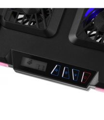 2E Gaming Подставка для ноутбука CPG-012, до 17.3", 1xUSB-C, LCD/semiconductor cooling pad, RGB, чёрный