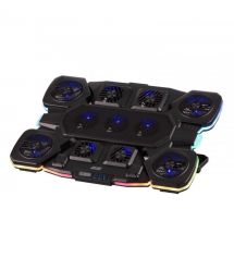 2E Gaming Подставка для ноутбука CPG-011, до 17.3", 1xUSB-A, 1xUSB-C, LCD, RGB, чёрный