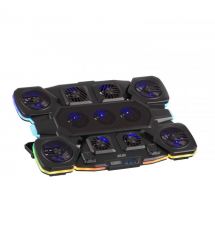 2E Gaming Подставка для ноутбука CPG-011, до 17.3", 1xUSB-A, 1xUSB-C, LCD, RGB, чёрный