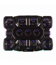 2E Gaming Подставка для ноутбука CPG-011, до 17.3", 1xUSB-A, 1xUSB-C, LCD, RGB, чёрный