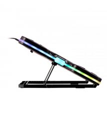 2E Gaming Подставка для ноутбука CPG-011, до 17.3", 1xUSB-A, 1xUSB-C, LCD, RGB, чёрный