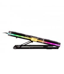 2E Gaming Подставка для ноутбука CPG-011, до 17.3", 1xUSB-A, 1xUSB-C, LCD, RGB, чёрный