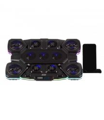 2E Gaming Подставка для ноутбука CPG-011, до 17.3", 1xUSB-A, 1xUSB-C, LCD, RGB, чёрный