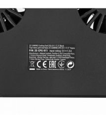 2E Gaming Подставка для ноутбука CPG-011, до 17.3", 1xUSB-A, 1xUSB-C, LCD, RGB, чёрный