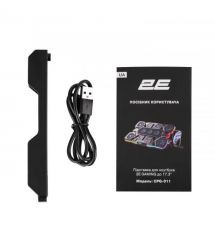 2E Gaming Подставка для ноутбука CPG-011, до 17.3", 1xUSB-A, 1xUSB-C, LCD, RGB, чёрный