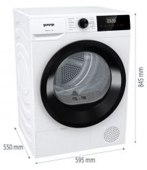 Gorenje Сушильная машина DHNE82/P конденсационная, 8кг, А++, 60см, дисплей, белый