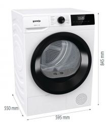 Gorenje Сушильная машина тепловой насос, 8кг, А++, 60см, дисплей, белый