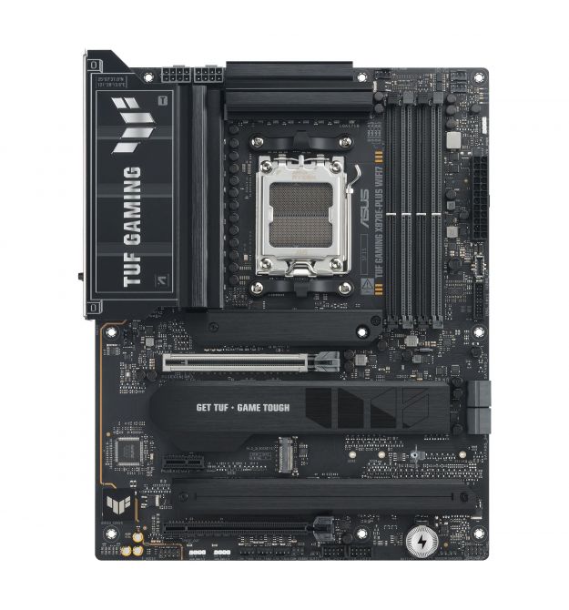 ASUS Материнcкая плата TUF GAMING X870E-PLUS WIFI7 sAM5 X870E 4xDDR5 M.2 HDMI WiFi BT ATX