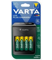 VARTA Зарядное устройство Lcd Varta Plug Charger 2хNI MH AA2600 мАч