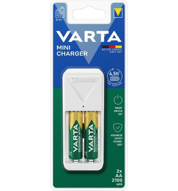 VARTA Зарядное устройство Varta Mini Charger 2хNI MH AA2100 мАч