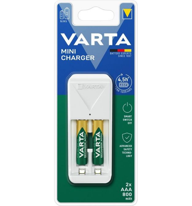VARTA Зарядное устройство Varta Mini Charger 2хNI MH AAA800 мА•h
