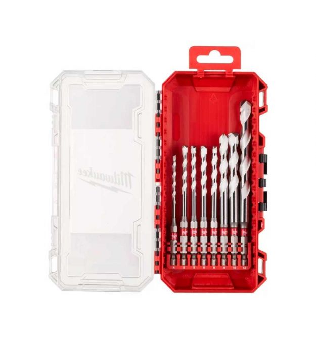 Milwaukee Набор сверл ShW HEX, универсальный, 8шт, 3-10мм, кейс