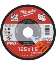 Milwaukee Диск отрезной Pro+ SCS41 по металлу, 125х1.5х22.2мм
