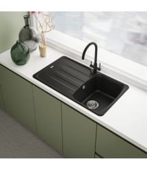 Franke Смеситель для кухни Lina Clear Water, дл.излива - 272 мм, поворотный, 1+1фильтр, хром-черный
