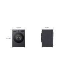 LG Стиральная машина, фронтальная, 9 кг, A+++, антрацит