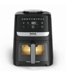 Tefal Мультипечь Easy Fry Silence Vision, 1670Вт, чаша-5л, сенсорное управл., с окошком, пластик, черный