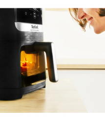 Tefal Мультипечь Easy Fry Silence Vision, 1670Вт, чаша-5л, сенсорное управл., с окошком, пластик, черный