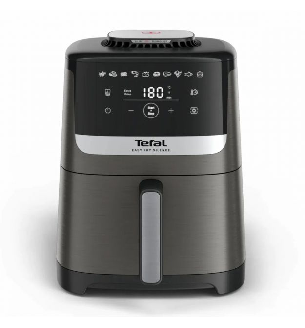 Tefal Мультипечь Easy Fry Silence, 1670Вт, чаша-5л, сенсорное управл., пластик, нерж. сталь, черный
