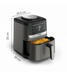 Tefal Мультипечь Easy Fry Silence, 1670Вт, чаша-5л, сенсорное управл., пластик, нерж. сталь, черный