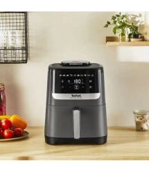 Tefal Мультипечь Easy Fry Silence, 1670Вт, чаша-5л, сенсорное управл., пластик, нерж. сталь, черный