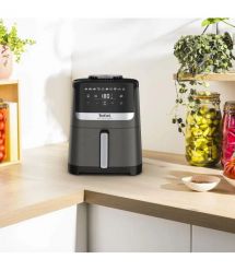 Tefal Мультипечь Easy Fry Silence, 1670Вт, чаша-5л, сенсорное управл., пластик, нерж. сталь, черный