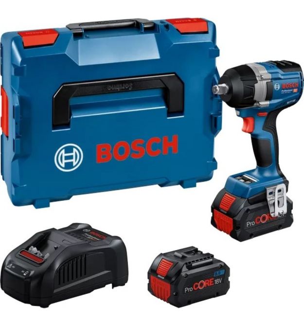Bosch Гайковерт ударный GDS 18V-750C 18В 2x8А·час до 3000об·мин 270/380/750Нм квадрат 1/2" ЗП GAL1880CV кейс Bluetooth 1.7кг