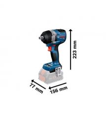 Bosch Гайковерт ударный GDS 18V-750C 18В 2x8А·час до 3000об·мин 270/380/750Нм квадрат 1/2" ЗП GAL1880CV кейс Bluetooth 1.7кг