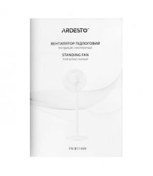 ARDESTO Вентилятор FN-B1140R напольный, 40см, 55Вт, эл. упр-ние, дисплей, таймер, пульт ДУ, опора круглая, белый