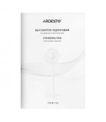 ARDESTO Вентилятор FN-B1140 напольный, 40см, 55Вт, мех. упр-ние, опора круглая, белый