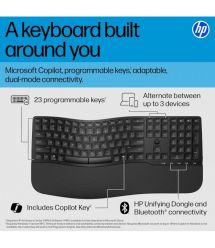 HP Клавиатура мембранная HP 680 Comfort Dual-Mode 111key, BT, EN/UK, чёрный