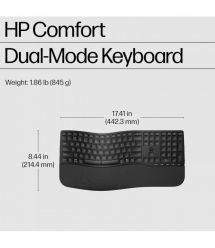 HP Клавиатура мембранная HP 680 Comfort Dual-Mode 111key, BT, EN/UK, чёрный